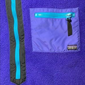 Patagonia half zip dark grape teal zippers vintage